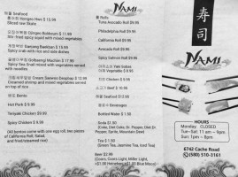 Nami Korean-japanese menu