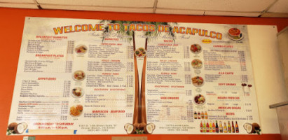 Tacos Acapulco menu
