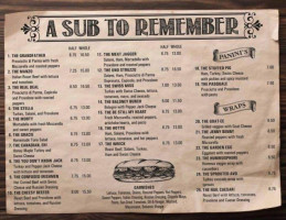 A Sub To Remember menu