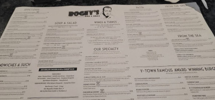 Bogey's Bar & Grill menu