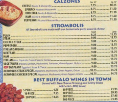 Acropolis Pizza menu