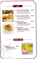 Lemongrass Vietnamese Cuisine menu