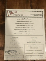 Vito's Marketplace menu