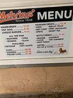 Melvin's Hamburgers Hot Dogs menu