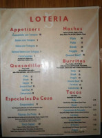 Loteria menu