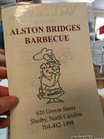 Alston Bridges Barbecue menu