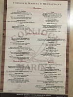 Coinjock Marina menu