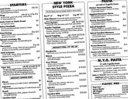 Sals Ny Pizza menu