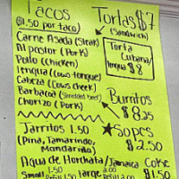 Fonda Y Taqueria Lupitas menu