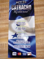 Rincon Catracho menu