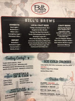 Bill's Burger menu