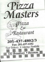 Planet Pizza menu