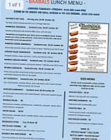 Baabals Ice Cream Shoppe Family Grill menu