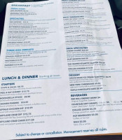 The Deck Bayfront Bar Restaurant menu