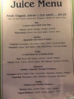 Nectar Juice menu