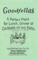 Goodfellas menu