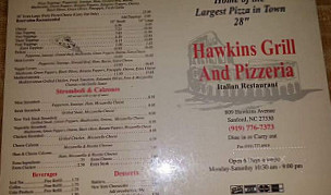 Hawkin's Avenue Grill menu