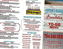 Cottons Seafood Of Lincolnton menu