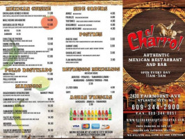 El Charro Mexican menu