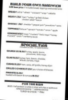 Brew 2 Rescue Cafe menu