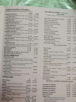 Capris Pizza menu