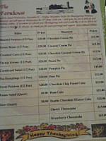 The Farmhouse menu