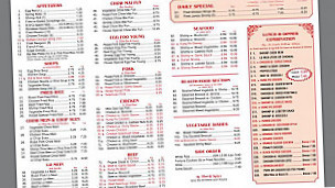 Eastern Chinese menu