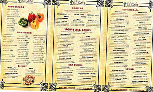 El Cabo menu