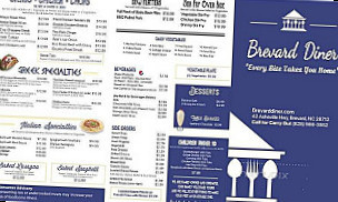 Brevard Diner menu