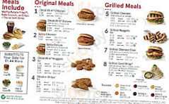 Chick-fil-a menu