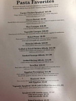 Mazzine's Italian menu