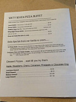 Sixty-seven Pizza Co menu