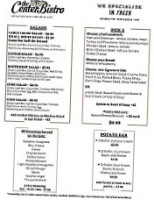 The Center Bistro menu