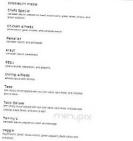 Pizza Shop menu