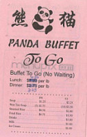 Panda Buffet menu