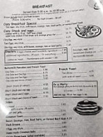 Cozy Inn Cafe menu