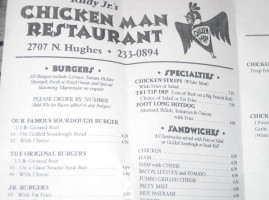 Chicken Man menu