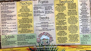 El Mezcal Mexican menu