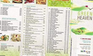 Green Heaven menu