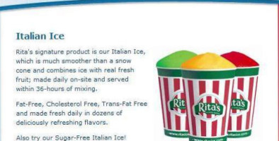 Rita's Italian Ice food