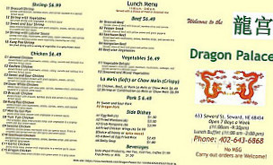 Dragon Palace menu