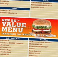 Build A Burger menu