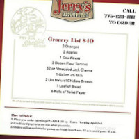 Jerry's Restaurants menu