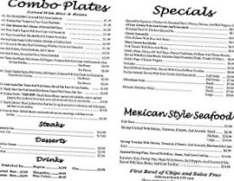 Romero's menu