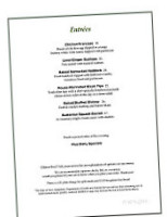 Sunflowers menu