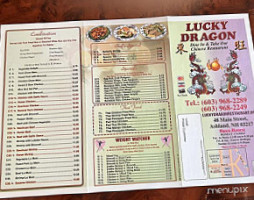 Green Dragon Chinese menu