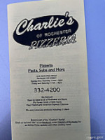 Charlies-rochester Pizza menu