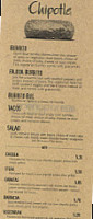 Chipotle Mexican Grill menu