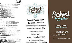 Baked-pastryshop menu