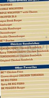 Burger King menu